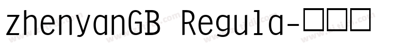 zhenyanGB Regula字体转换